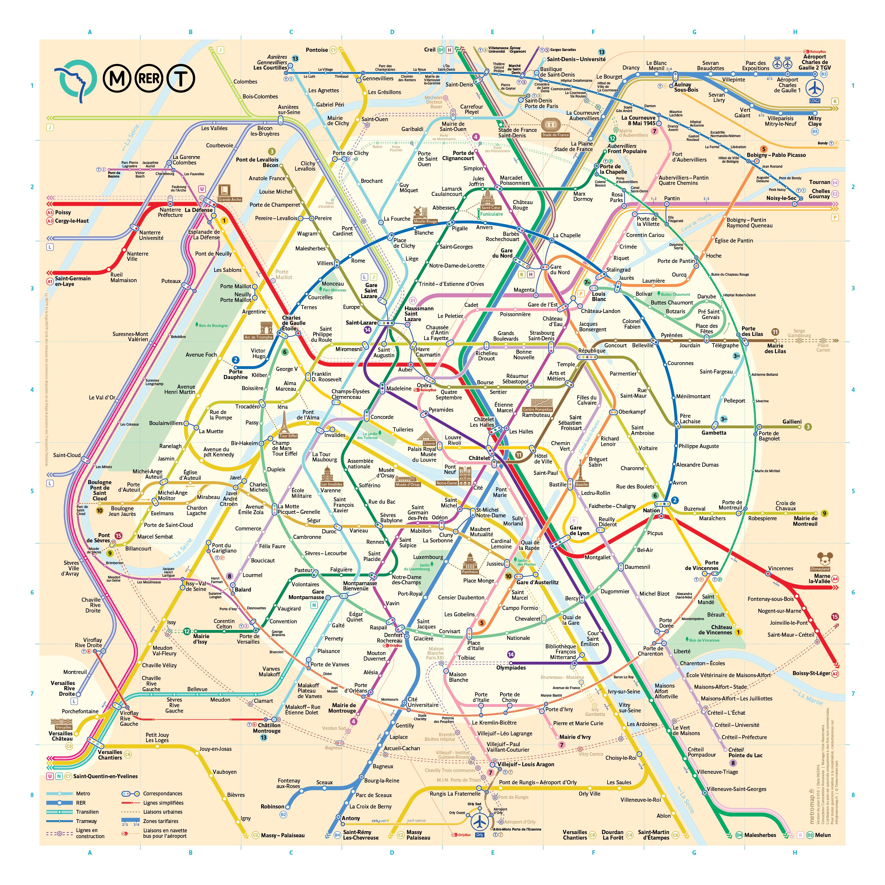 The New Paris Metro Map